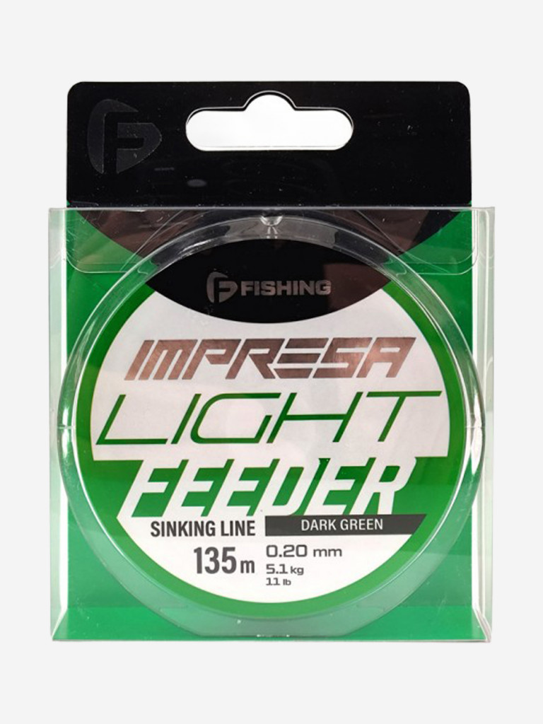 Леска Impresa Light Feeder Dark Green F-FISHING 135м 0,20мм 5,1кг/11lb