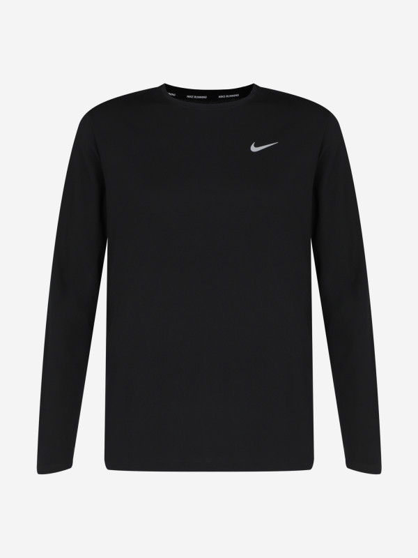 Лонгслив мужской Nike Miler арт. FB7070 черный/серебристый цвет — купить за 8199 руб., отзывы в интернет-магазине Спортмастер