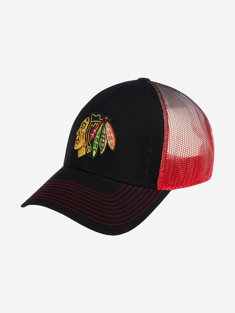 Бейсболка с сеточкой AMERICAN NEEDLE 44612A-CBH Chicago Blackhawks Cross Fade NHL (черный)