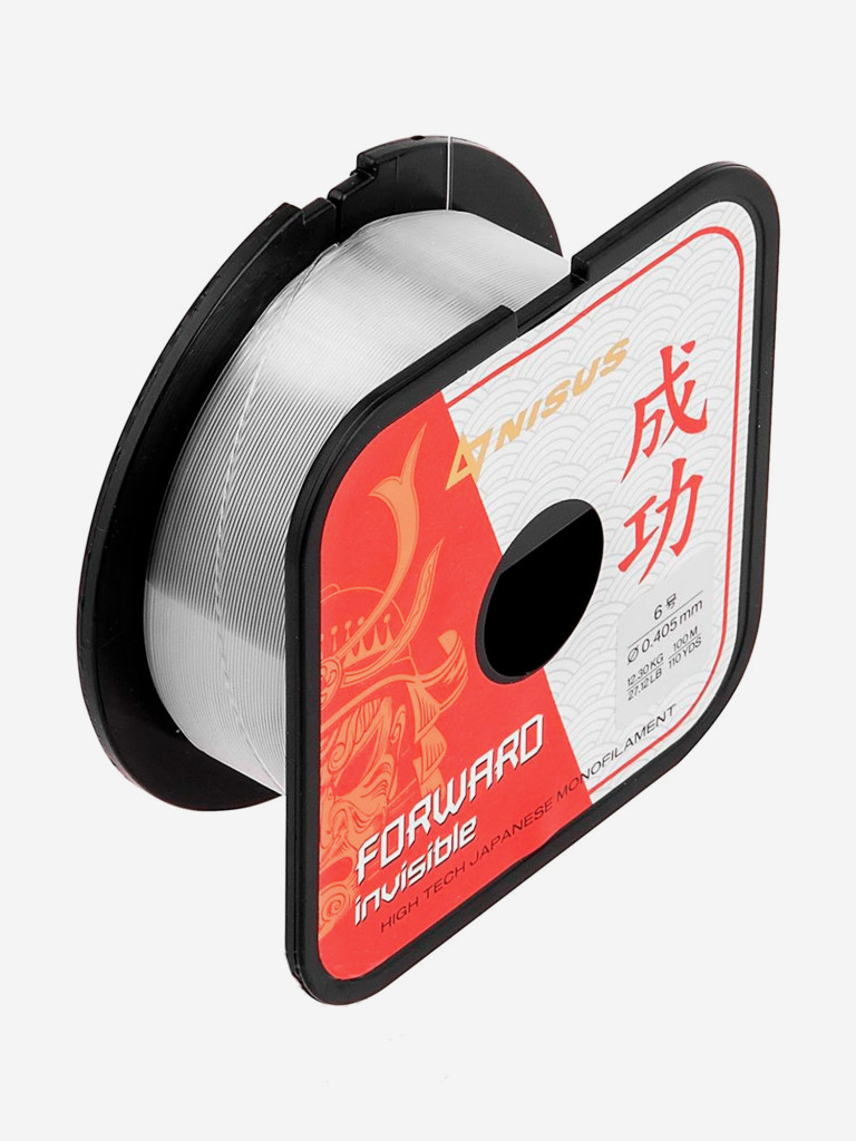 Леска для рыбалки Nisus FORWARD Invisible Nylon 0,405мм, 100м, 12,3кг, прозрачный