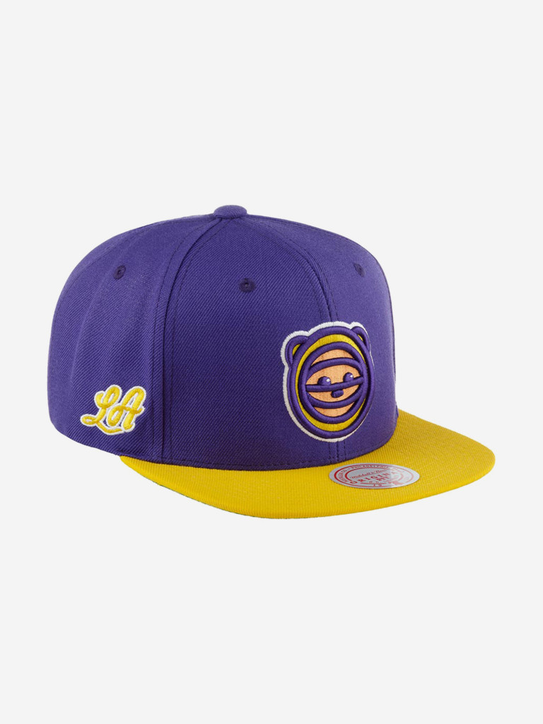 Бейсболка с прямым козырьком MITCHELL NESS 6HSSRI21052-LALPRGD Los Angeles Lakers NBA