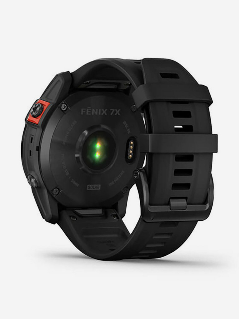 Спортивные наручные часы Garmin Fenix 7X Solar Slate Gray с силиконовым ремешком