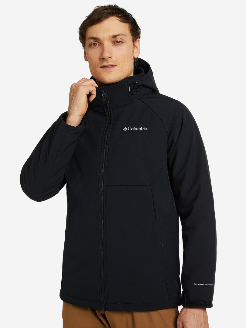 фото Куртка утепленная мужская columbia battle peak insulated softshell, черный