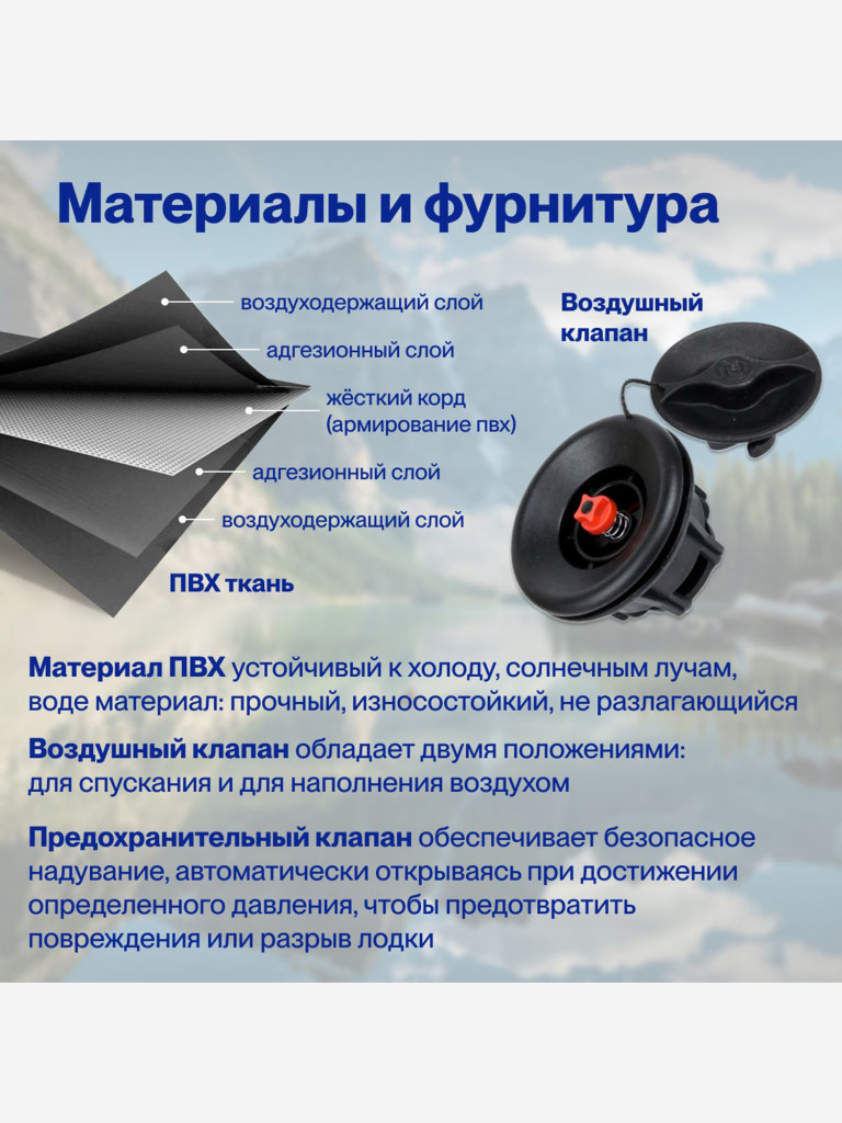 Лодка ПВХ под мотор надувная для рыбалки Лодки Поволжья 3400 СК (слань + киль) с жёстким полом и килем, серо-черная