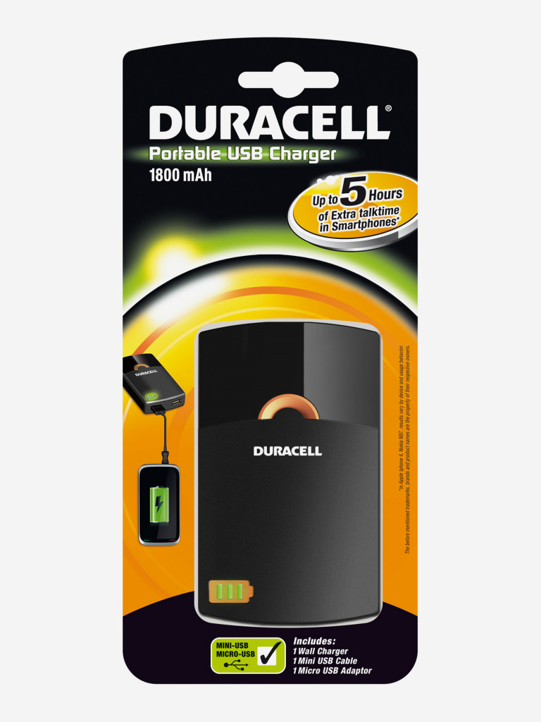 Зарядное устройство Duracell Portable USB Charger 1800 mAh — купить за 999  рублей в интернет-магазине Спортмастер