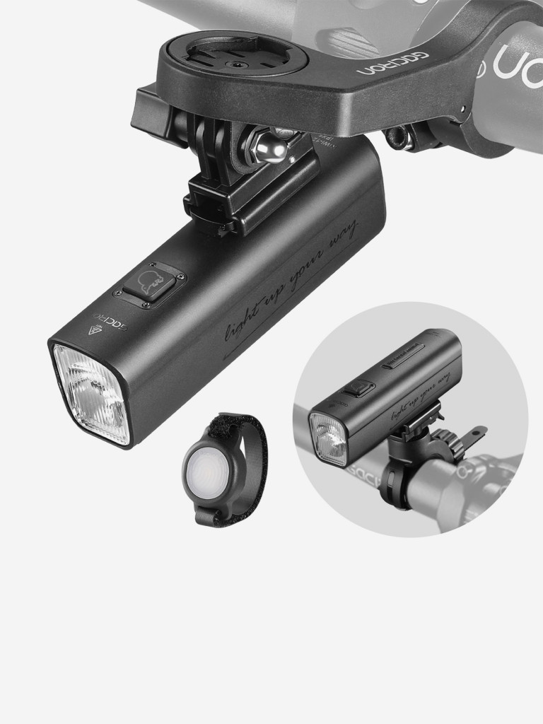 Велосипедный фонарь GACIRON Kiwi-1200, цвет черный