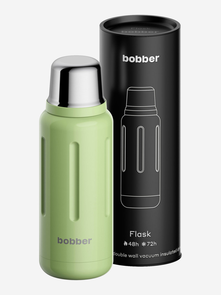 Термос вакуумный для напитков BOBBER Flask 770 мл пробка с каналами для налива тепло до 36 часов мятный