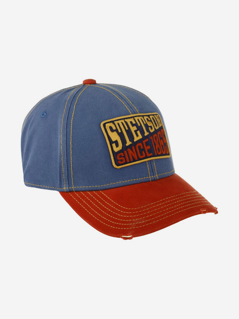 Бейсболка STETSON 7721145 BASEBALL CAP SINCE 1865 VINTAGE DISTRESSED (голубой)