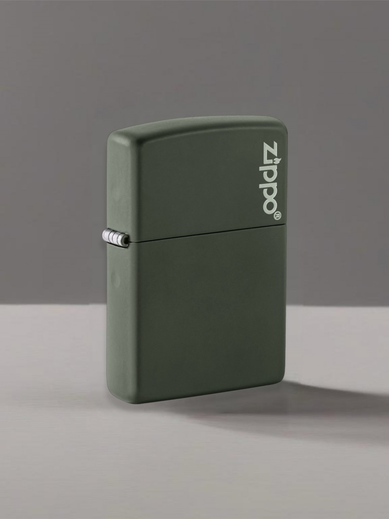 Зажигалка бензиновая ZIPPO 221ZL Classic Logo Green Matte