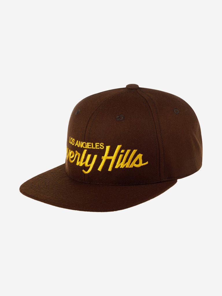Бейсболка с прямым козырьком HOOD 100-MWL001-CA003-ST Beverly Hills, CA (коричневый)