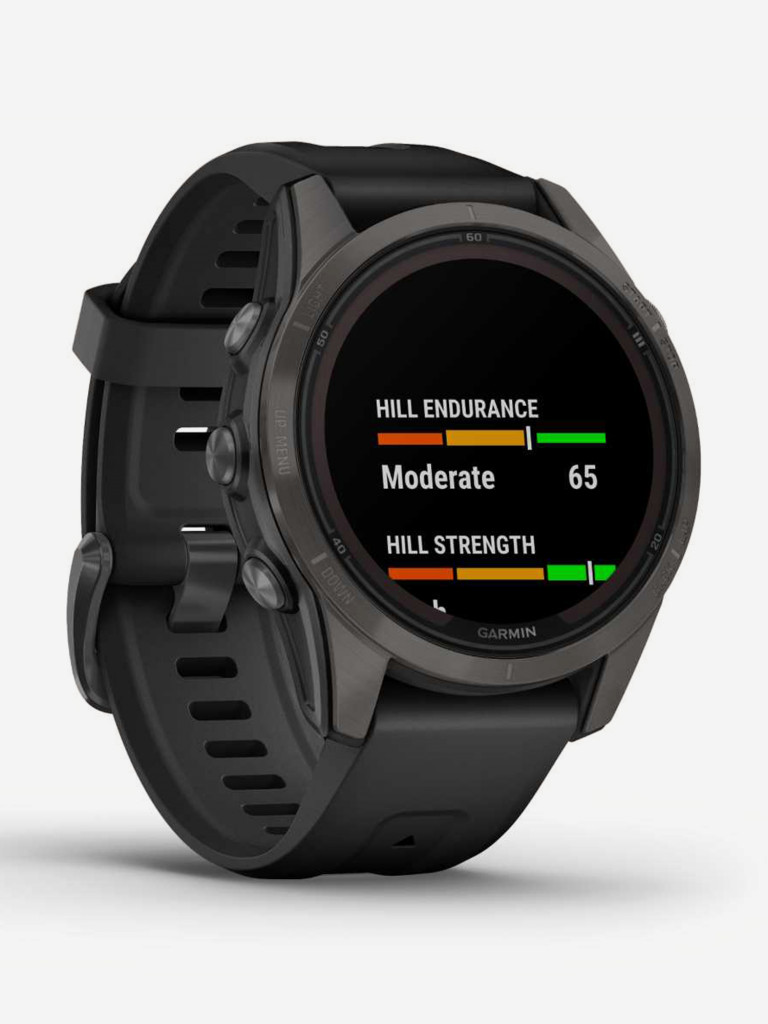 Спортивные часы Garmin FENIX 7S PRO Sapphire Solar титановый угольно-серый DLC с силиконовым ремешком