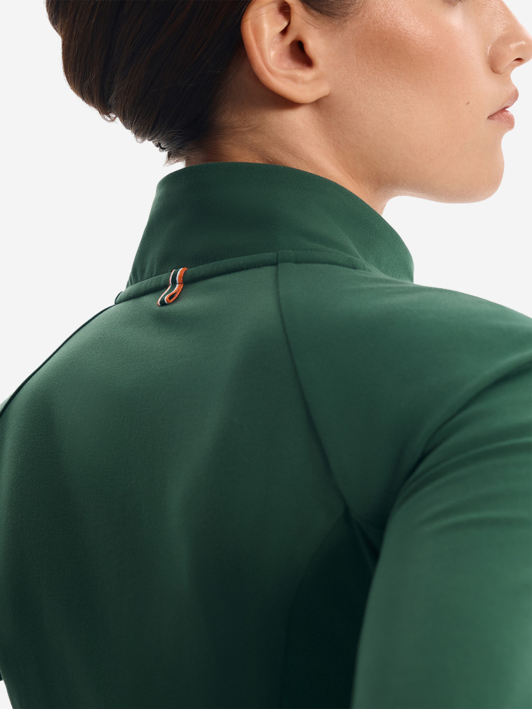 Лонгслив женский RAQUETA SPORT на молнии Slim Fit, Refreshing Green