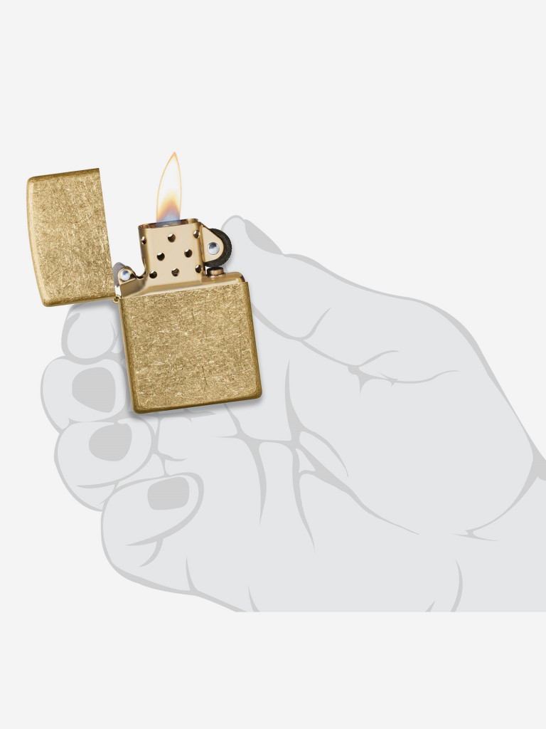 Зажигалка бензиновая ZIPPO 49477 Classic Tumbled Brass