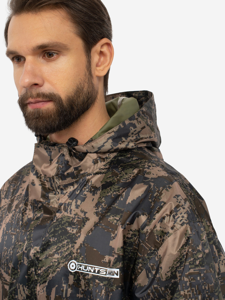 Костюм-дождевик мужской Huntsman ВВЗ Шторм для рыбалки и охоты, ткань таффета PVC 20000 мм вод.ст.