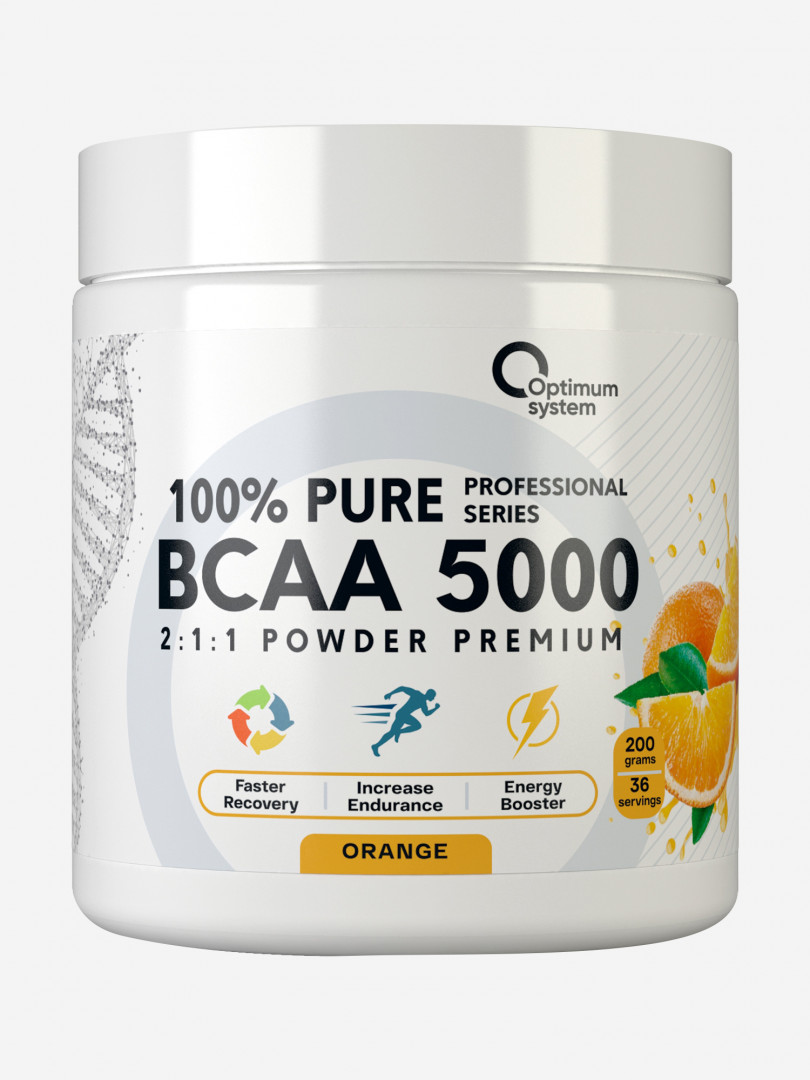  Аминокислоты Optimum System BCAA 2:1:1 Апельсин, Белый