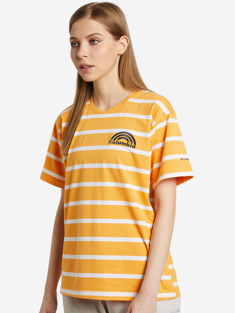 фото Футболка женская columbia sun trek oversized tee, желтый