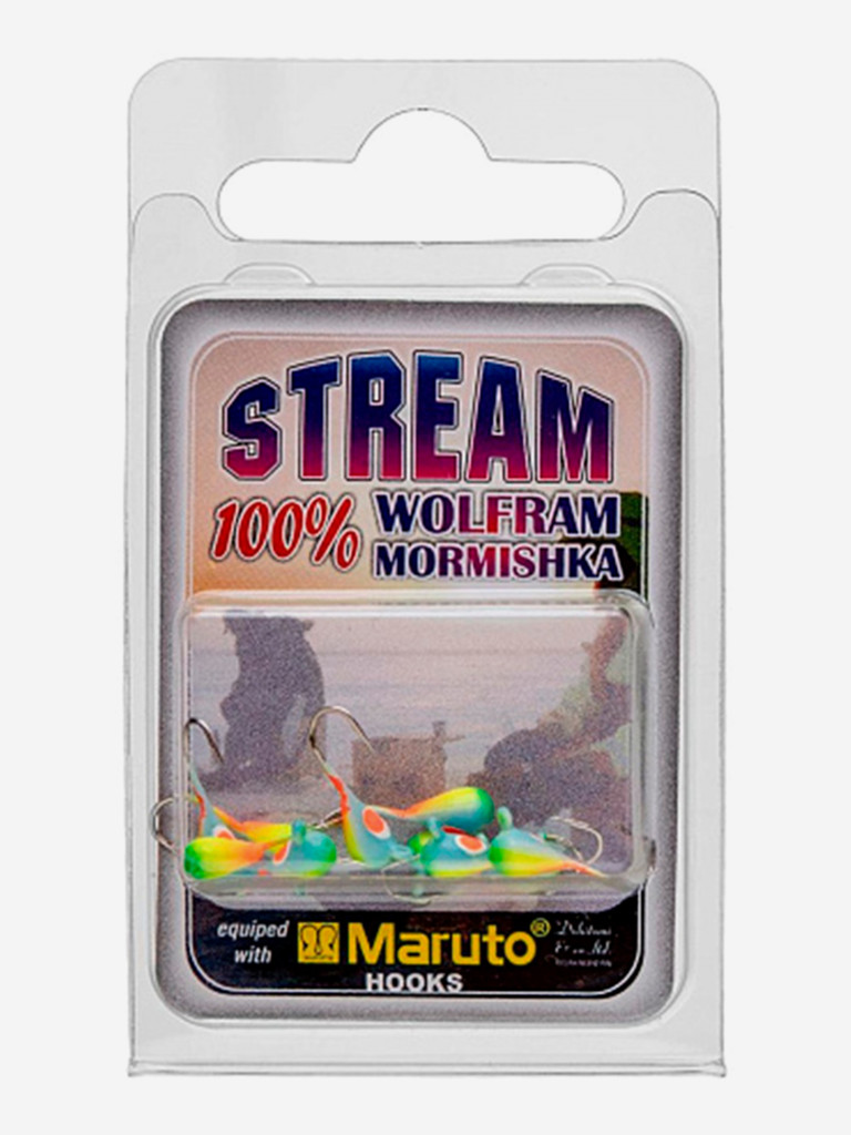 Мормышка Helios вольфрамовая Капля с ушком крашеная 3мм 0,48г 332P фосфорная (MW-1130-332P), 10 штук в упаковке