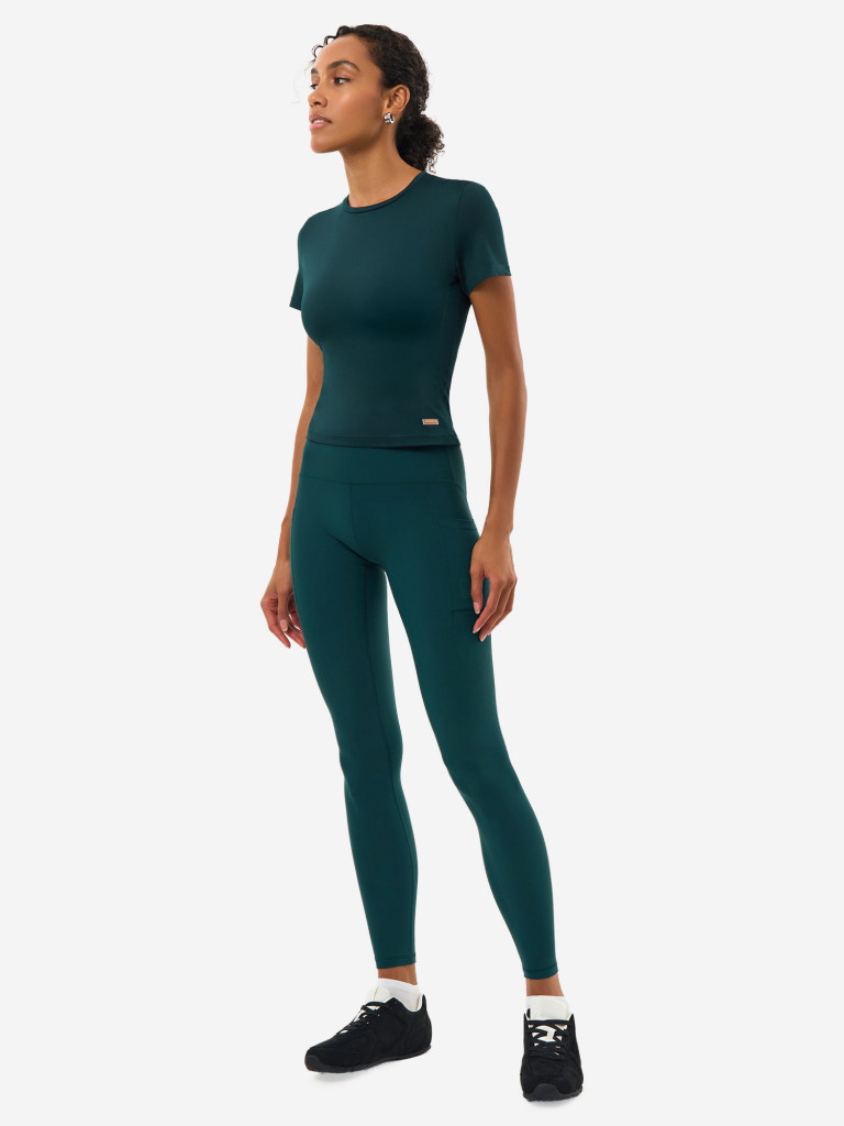 Легинсы женские RAQUETA SPORT с карманами Bestie, Deep Green