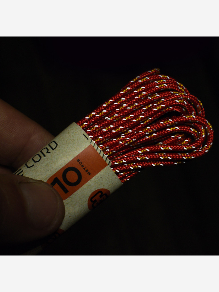 Паракорд 275 T-Gear x CORD nylon 10м световозвращающий (Red'n'Stripes)