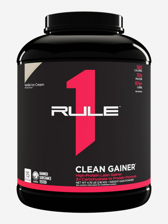 Гeйнeр Rule 1 Clean Gainer, 2160 г, Ванильноe морожeноe