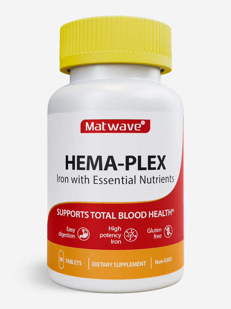 Hema-Plex Хема Плекс витаминный комплекс с железом Matwave, 700 мг, 30 таблеток