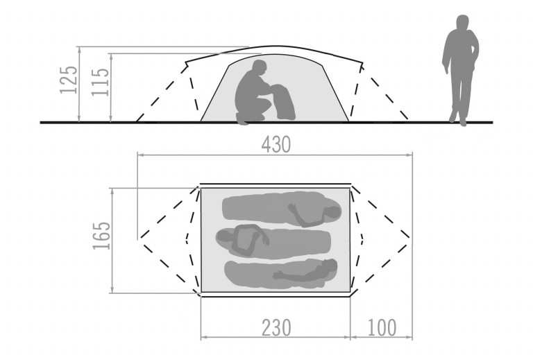 Палатка 3-местная Vaude Mark L 3P