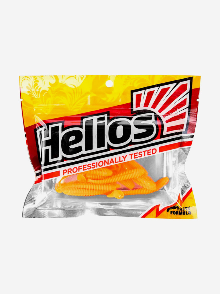 Мягкая приманка Helios Liny Catcher, 2,35" / 6 см, Orange & Sparkes, 12 штук (HS-5-022)