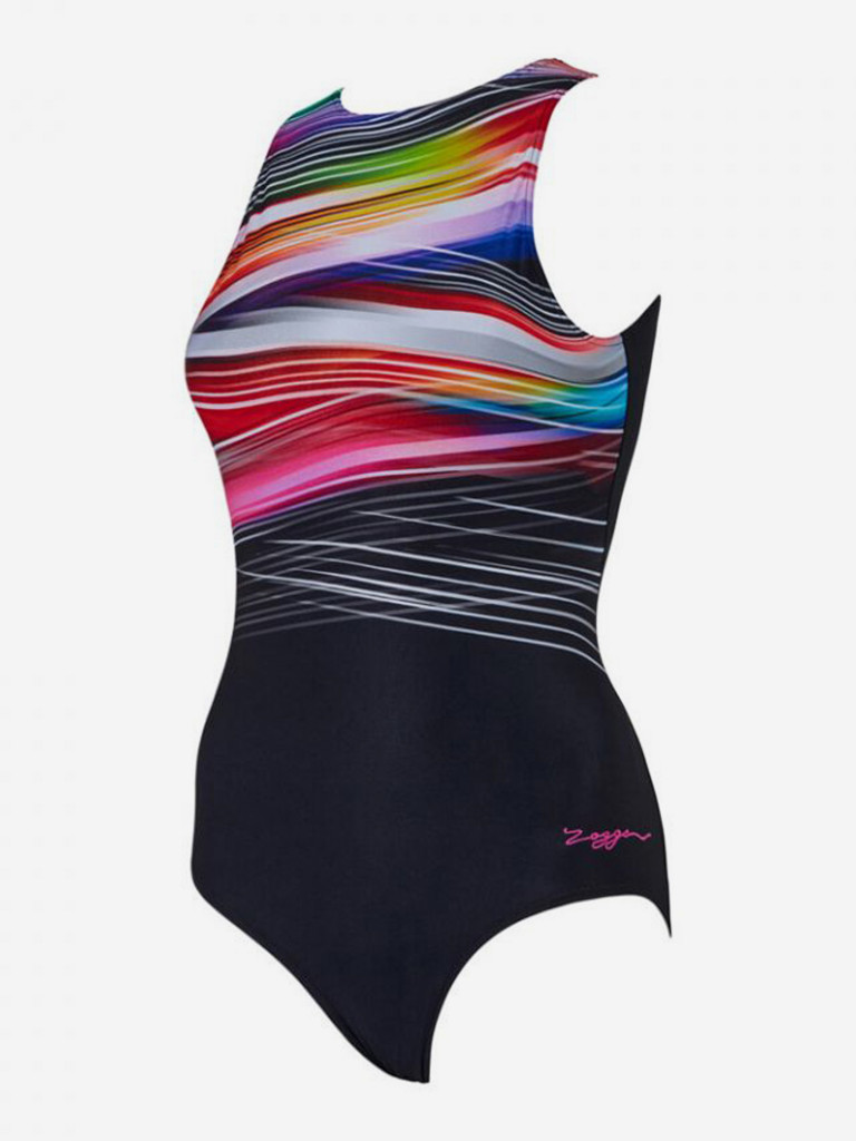 Купальник слитный ZOGGS Prism Geo Hi Front