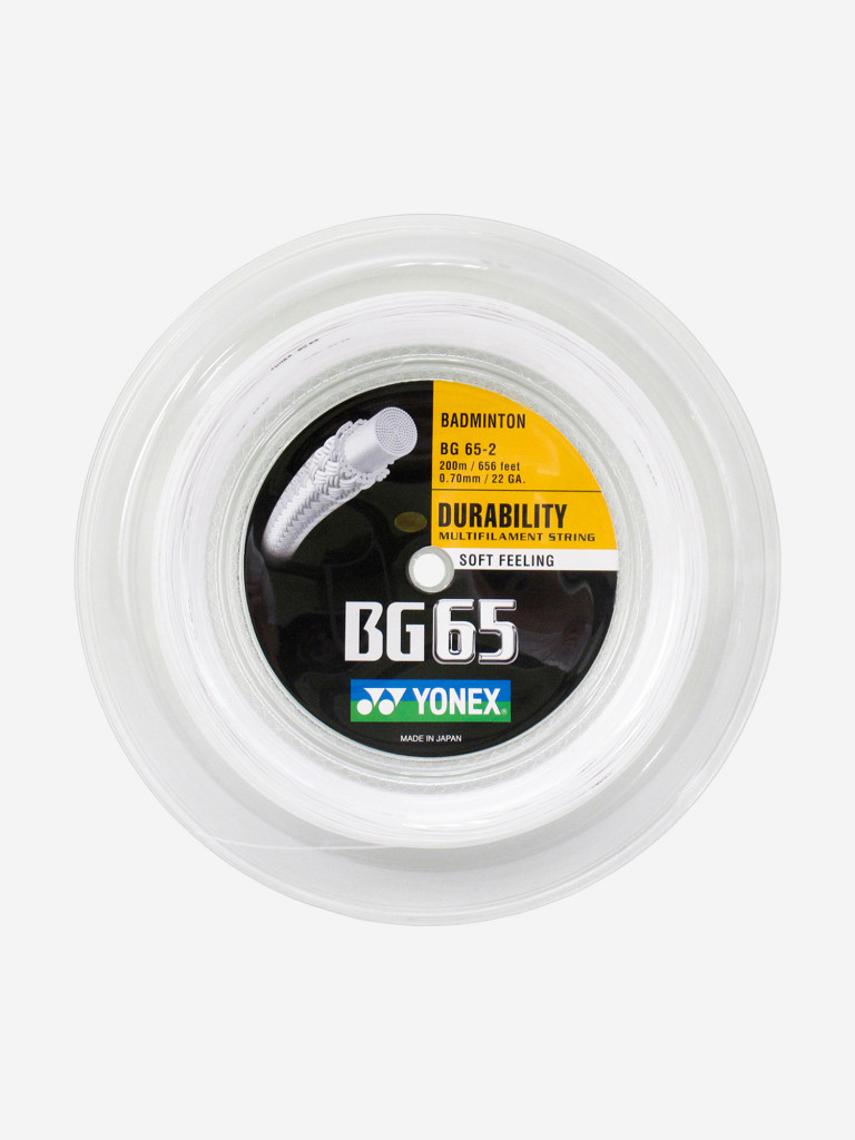 Струна для бадминтона Yonex BG-65 Белый, 200м.
