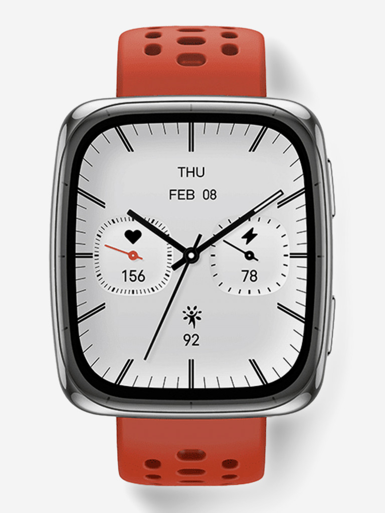 Умные часы Amazfit Active 2S Black Leather A2440 (+красный ремешок в комплекте)
