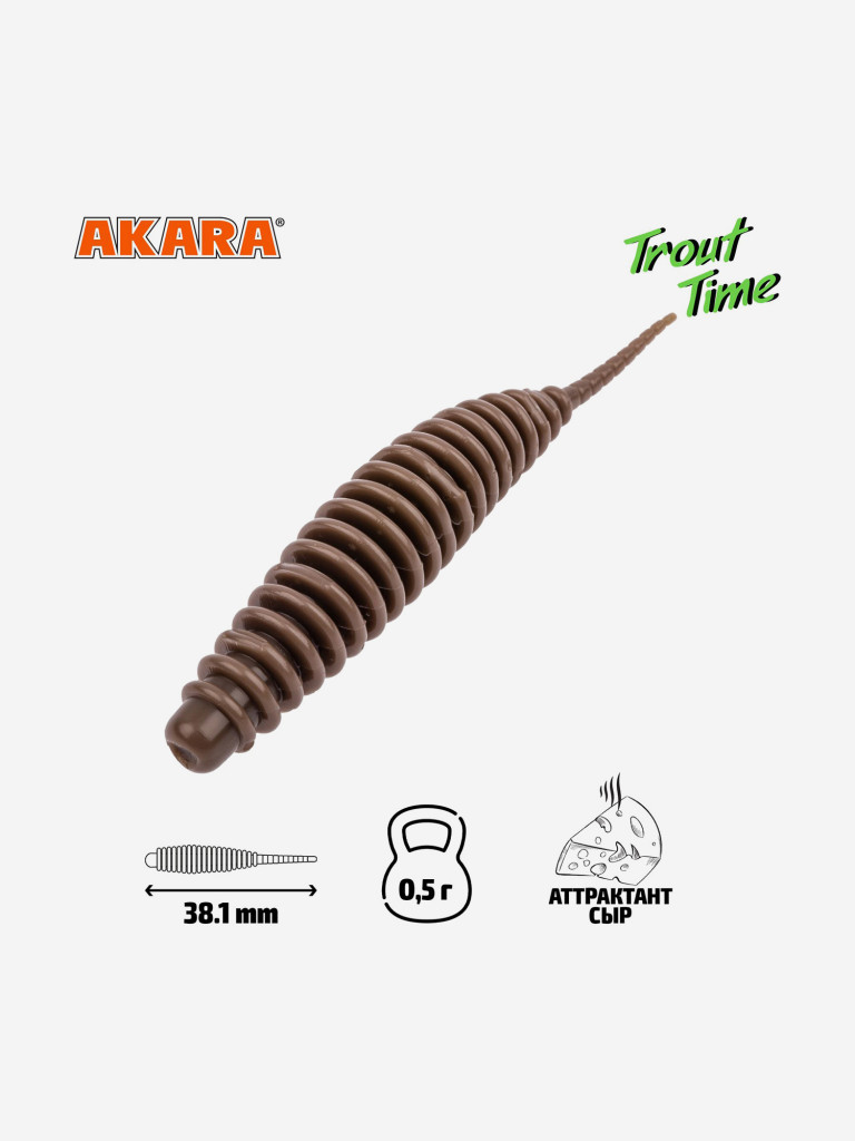 Силиконовая приманка Akara Trout Time REX 1,5 Cheese 458 (20 шт.)