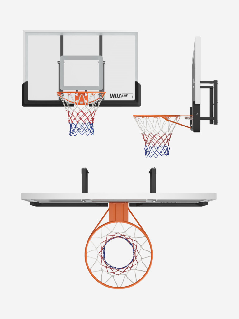 Баскетбольный щит UNIX Line B-Backboard Square, размер щита 122х82 см