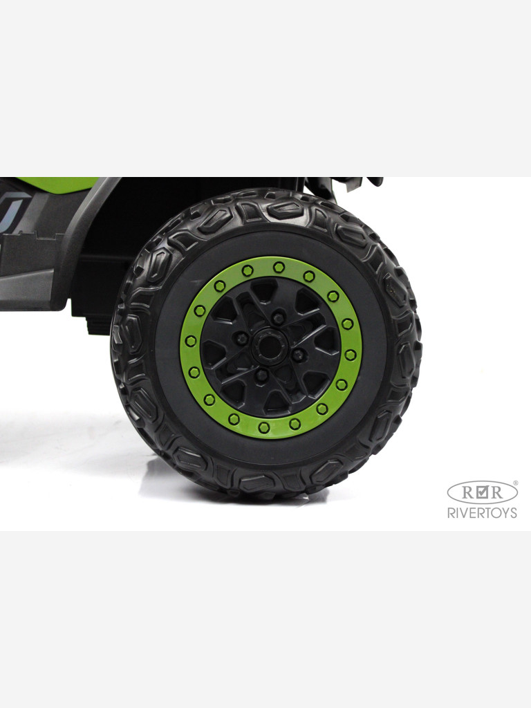 Детский электроквадроцикл RIVERTOYS T001TT 4WD зеленый