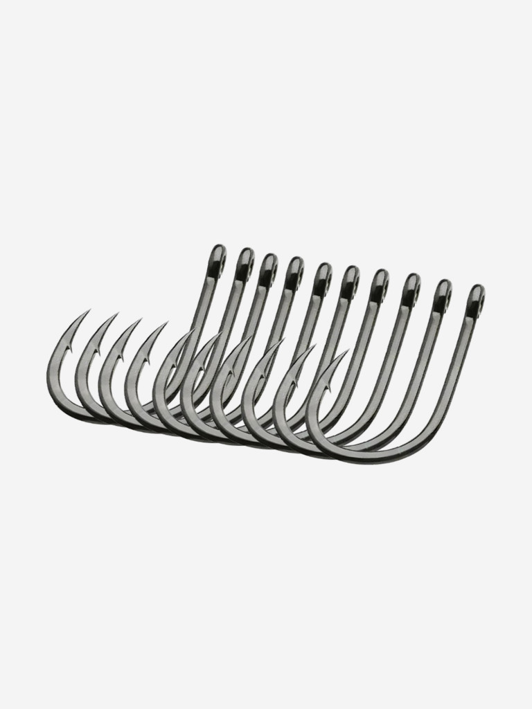 Крючок одинарный Decoy KR-22 #1 BLACK NICKELED (в упаковке 10 штук)