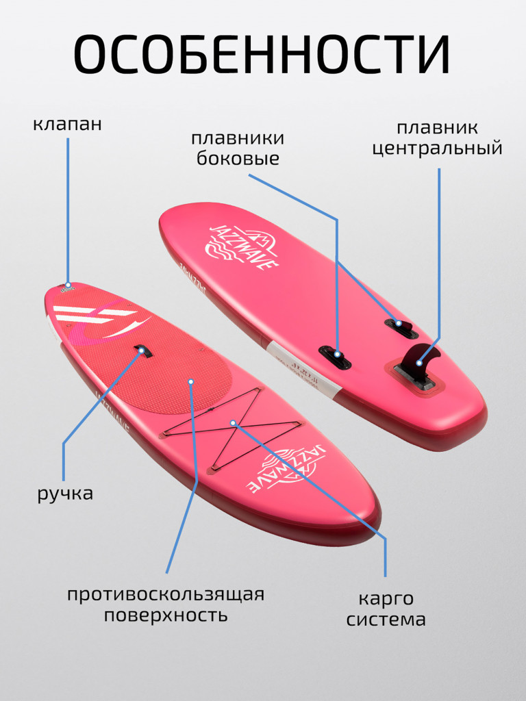 Sup-доска Jazzwave N3-RED SUP 11' 335х81х13 см