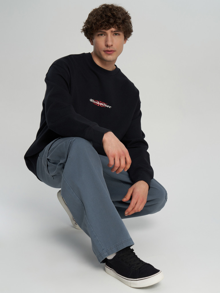 Свитшот мужской оверсайз Quiksilver Mercury Trident Crew