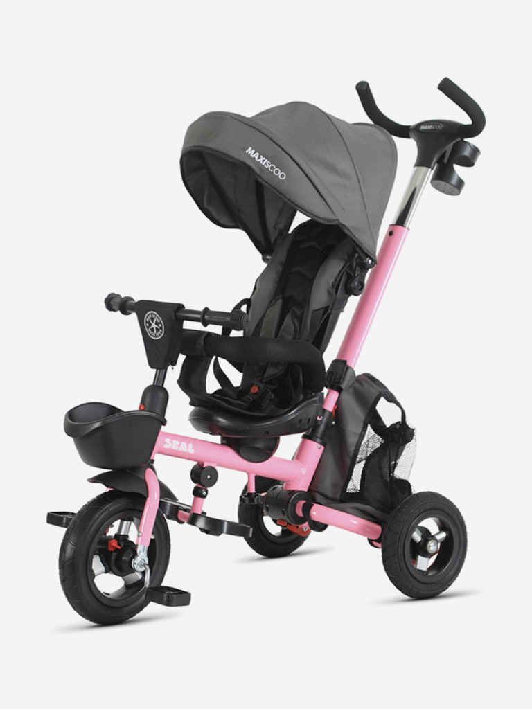 Велосипед детский трехколесный складной Maxiscoo Seal розовый, 2026