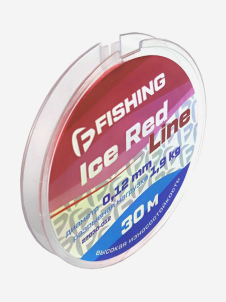 Леска F-FISHING Ice Red Line 30м 0,12мм