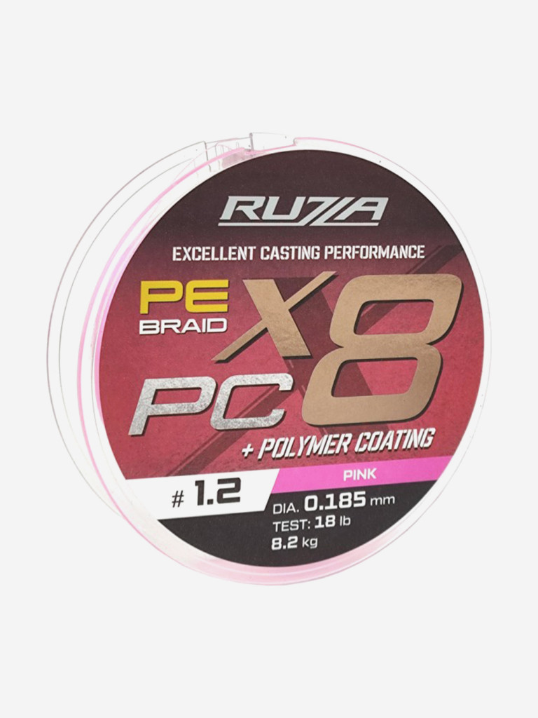 Шнур X8 PC 150м Pink 0,185мм 8,2кг/18lb
