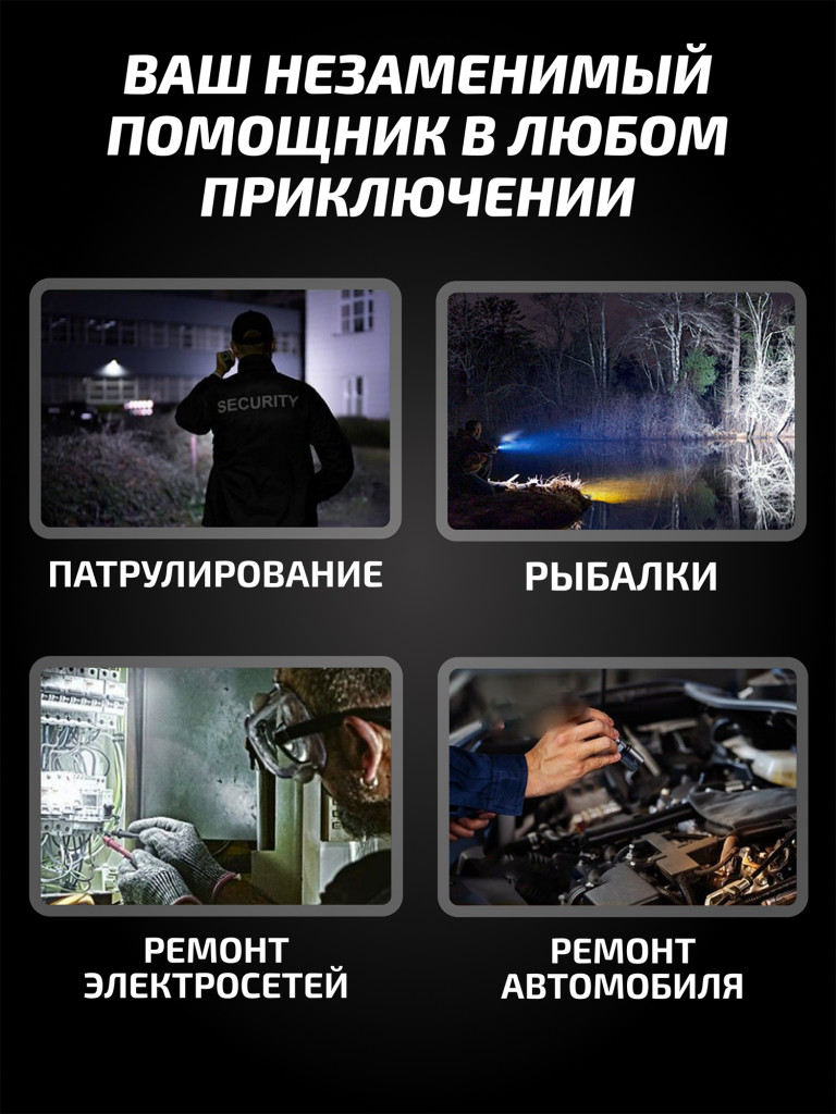 Фонарь Fenix C6 V3.0 синий 1500 люмен