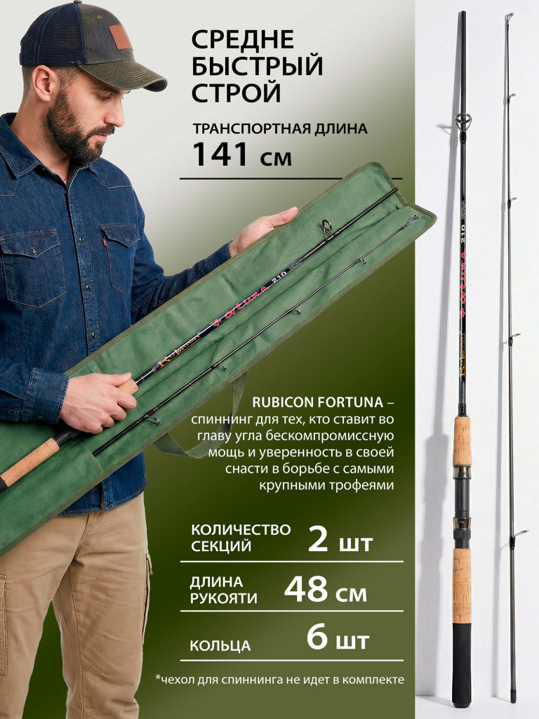 Спиннинг Rubicon Fortuna 10-30 г 2,70 м средне-быстрый (Regular Fast)