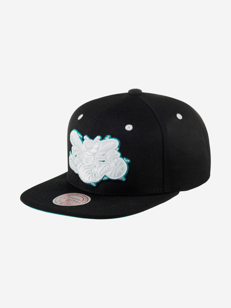 Бейсболка с прямым козырьком MITCHELL NESS 6HSSMM20253-CHOBLCK Charlotte Hornets NBA (черный)