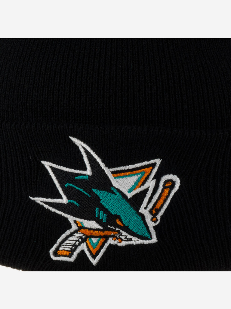 Шапка с отворотом MITCHELL NESS EU175-TEAMTALK-BLK San Jose Sharks NHL