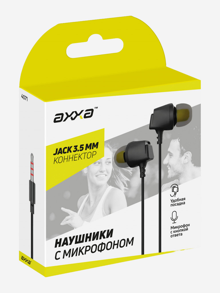 Проводные наушники с микрофоном AW-04 Jack 3.5мм, 1.09 м