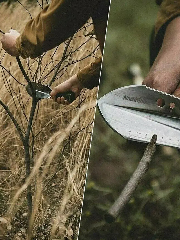 Лопата ручная Naturehike многофункциональная, зеленая