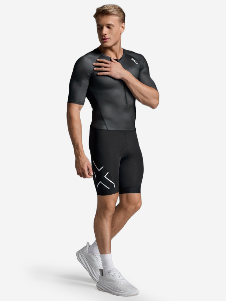 Мужской Компрессионный Костюм Для Триатлона 2XU Core Sleeved Trisuit