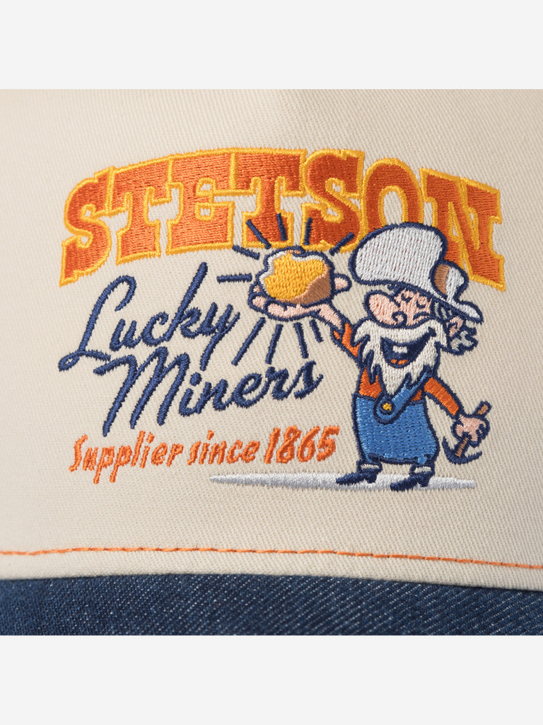 Бейсболка с сеточкой STETSON 7741103 TRUCKER CAP LUCKY MINERS (бежевый)