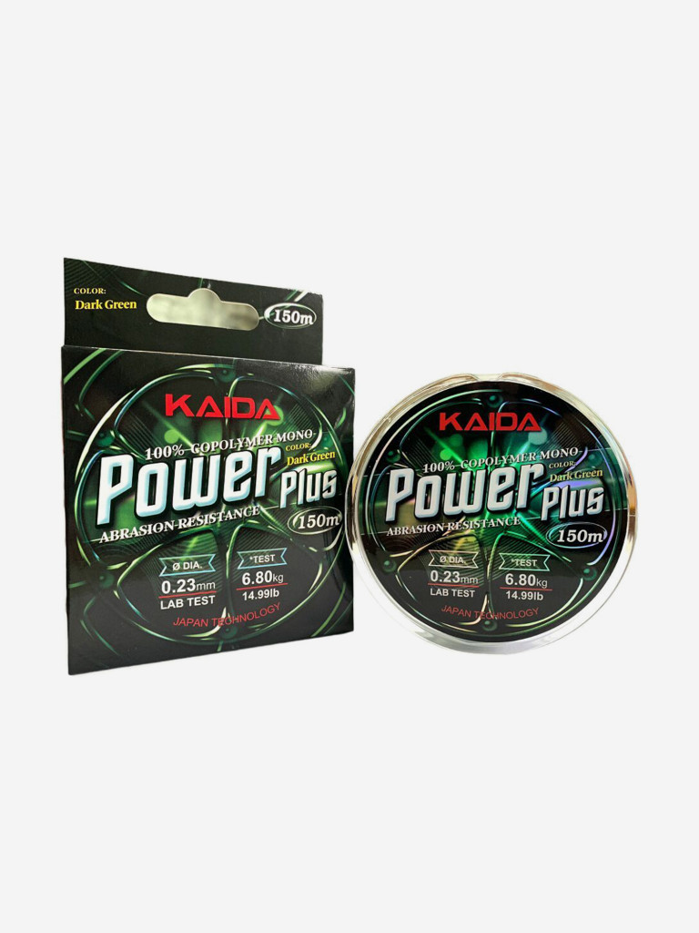 Леска Kaida POWER PLUS 150м Dark Green 0.30мм 10.94кг 24.12Lb