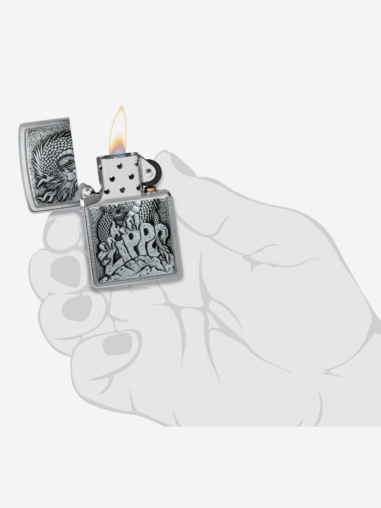 Зажигалка бензиновая ZIPPO 48902 Dragon Logo