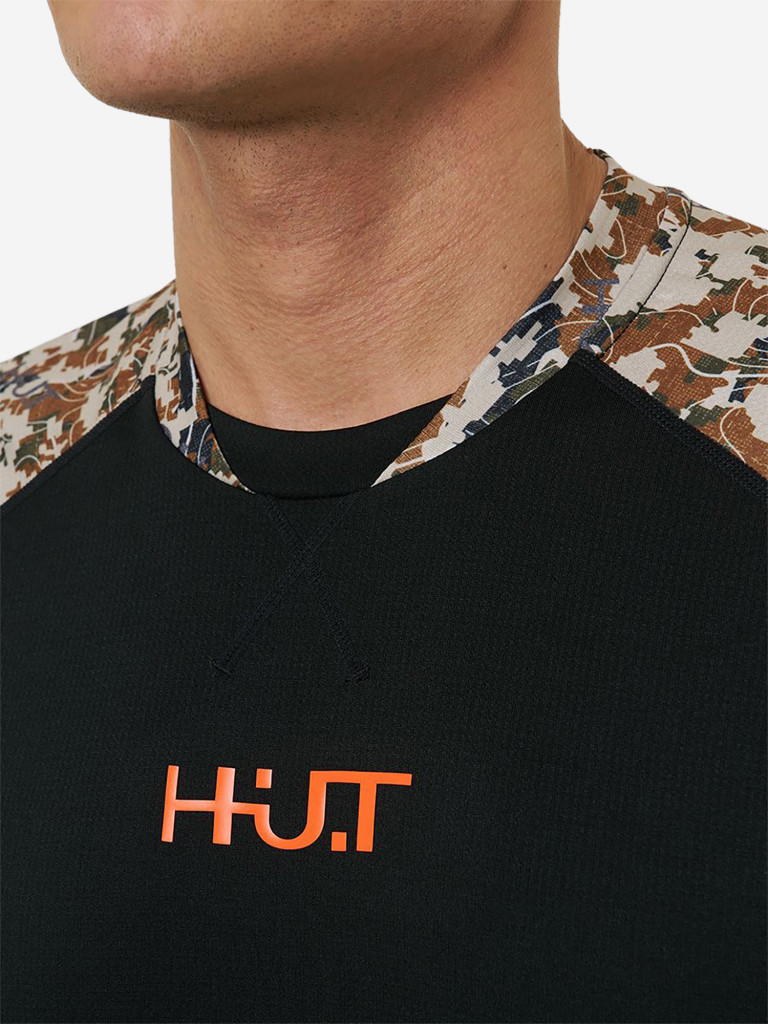 Лонгслив мужской HUT VORGA для охоты, камуфляж/черный